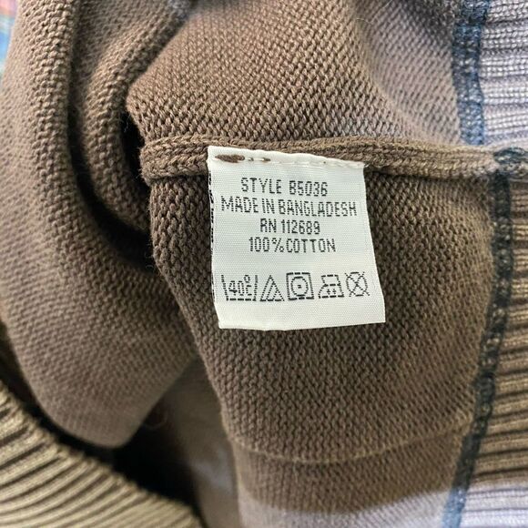 BKE Buckle Sweater Mens Size XL Athletic Fit Long Sleeve Brown 1/4 Zip Pullover - Picture 8 of 8